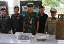 ทหารโชว์ผลงานตรวจยึดเขี้ยวเล็บโจรใต้ทั้งปืนและระเบิด จำนวนมาก